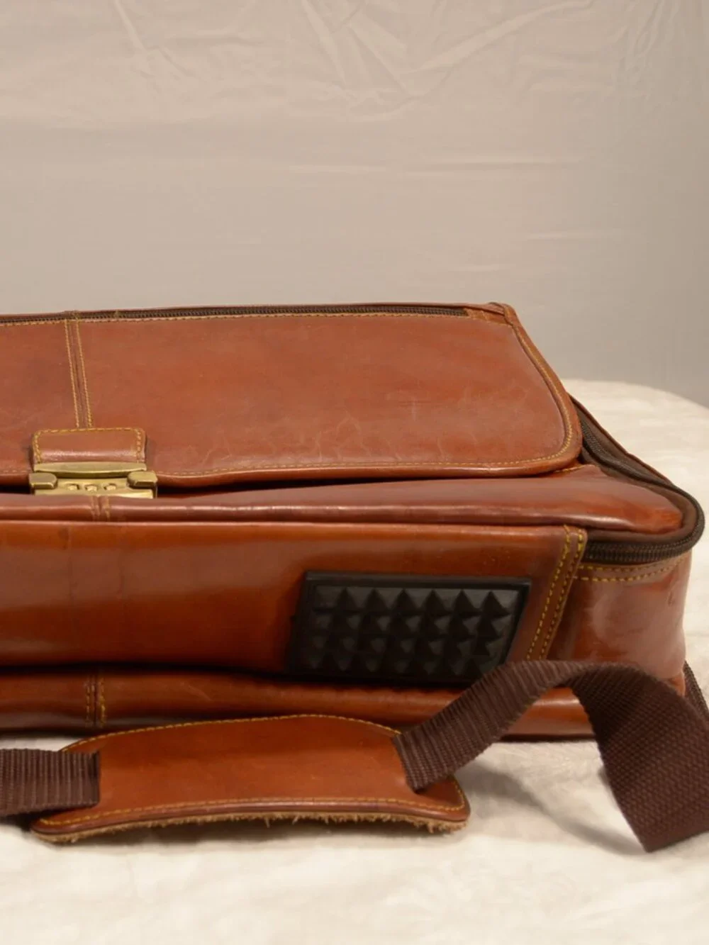 Piquadro Nicolai Leather Laptop Bag Briefcase - Made in Italy